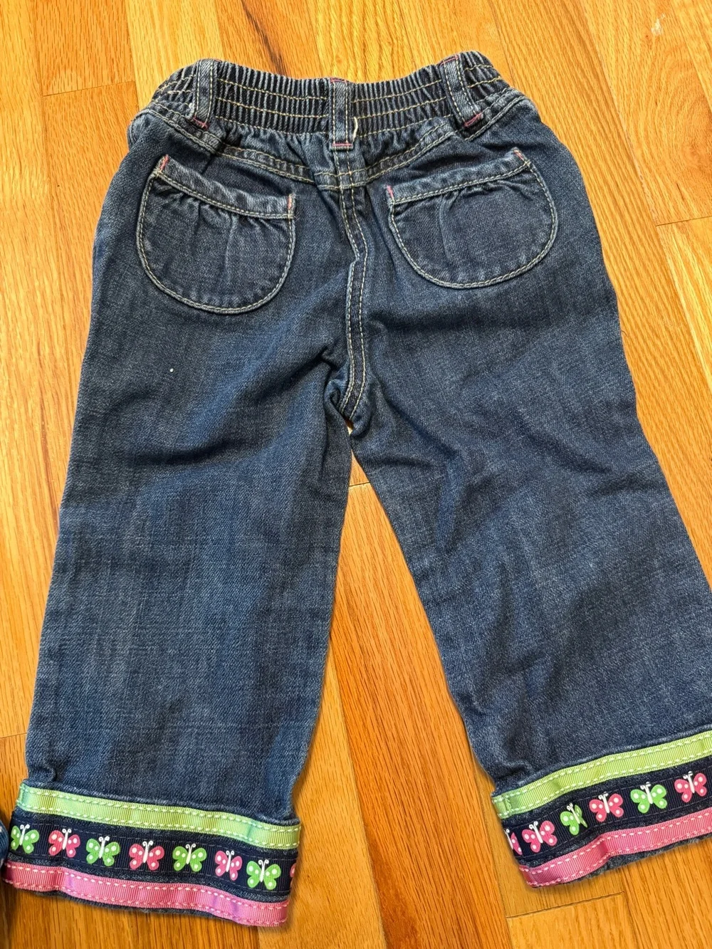 Kids Blue Polka Dot Corduroy & Dark Denim Jeans Set